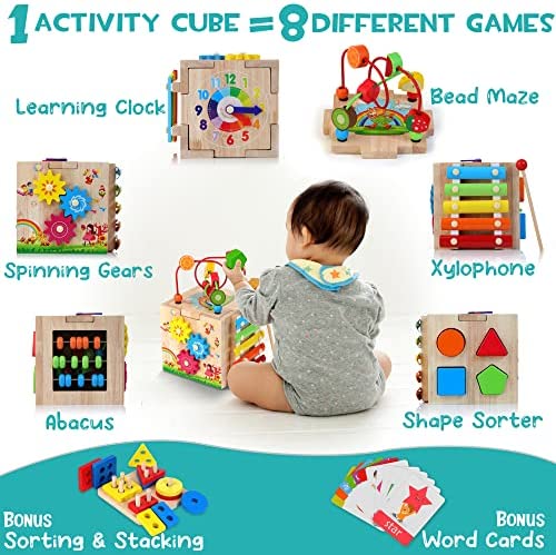 Activité Cube Jouets Jouet éducatif Perle en bois Maze Shape